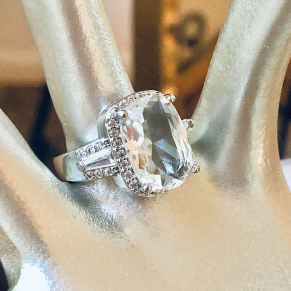 Vintage White Sapphire Statement Ring PRETTY!!! - Picture 5 of 17